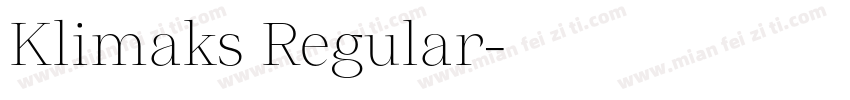 Klimaks Regular字体转换